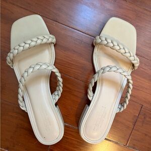 Cushionaire Nestar Nude Braided Sandals